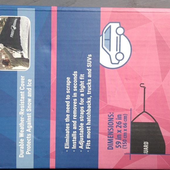 Black Winter Rear Window Cover - Picture 2 of 4